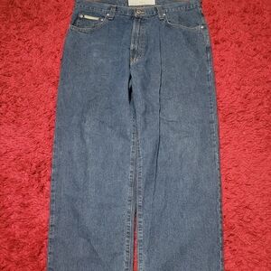 Baggy blue natural issue jeans mens size 36/29